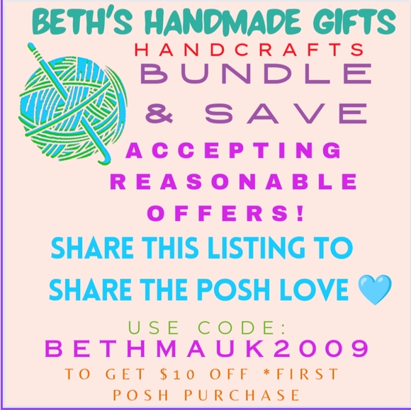 NEW Childs Sun Hat Crochet HAND CRAFTED - Picture 5 of 5